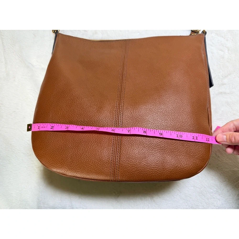 NWT Fossil Jolie Leather Slouchy Hobo Bag Brown Shoulder Strap Crossbody